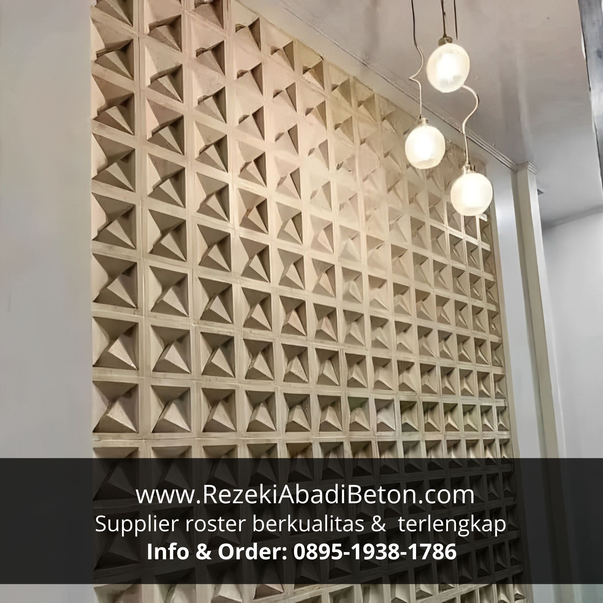 Dinding rumah di Wonogiri terlindungi dari jamur berkat roster anti tampias.