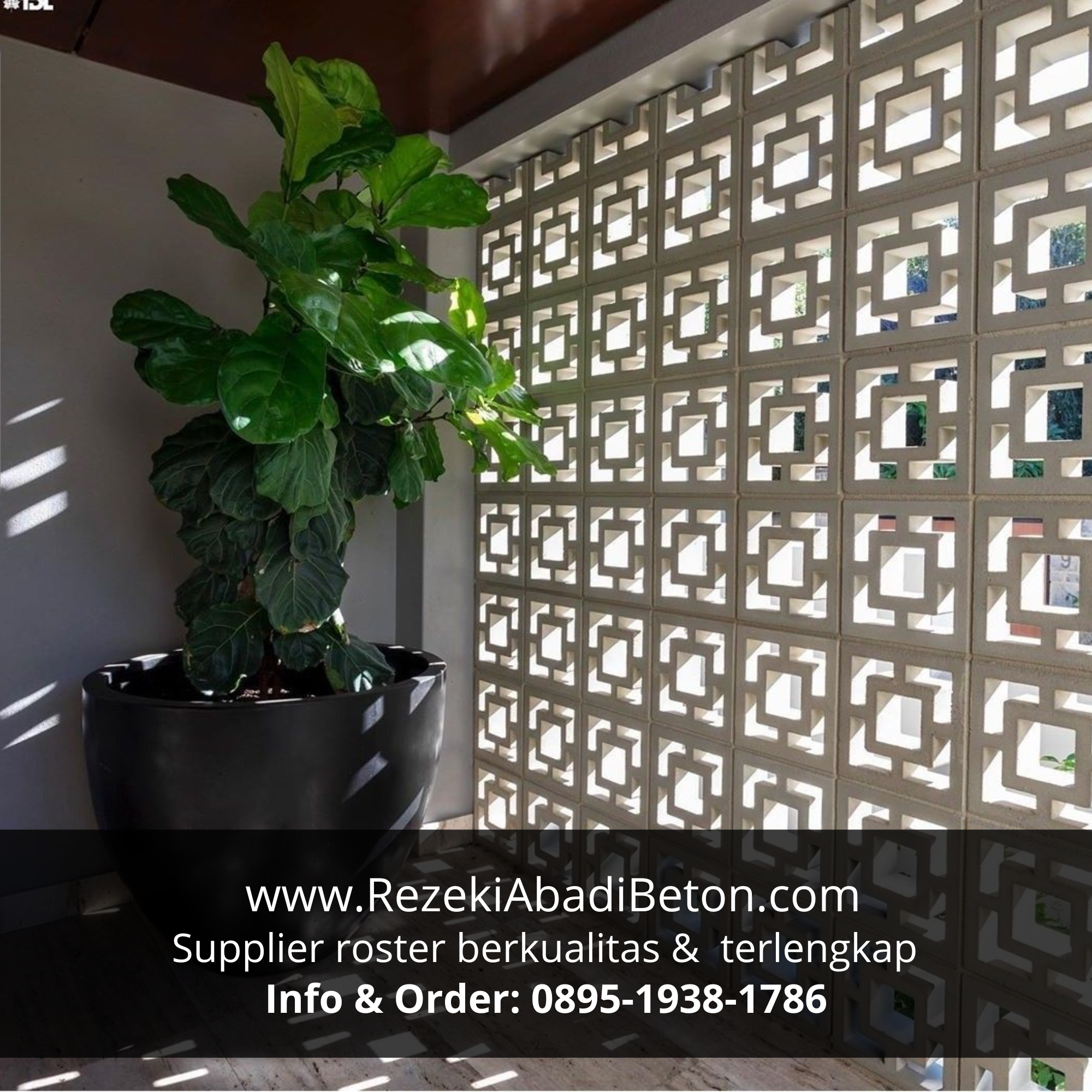 Roster beton membantu melawan hawa panas di perumahan Grobogan.